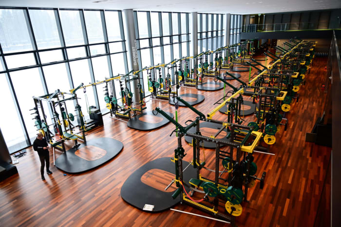 Schools like Oregon spend big bucks on training facilities for athletes, which are now sitting empty.